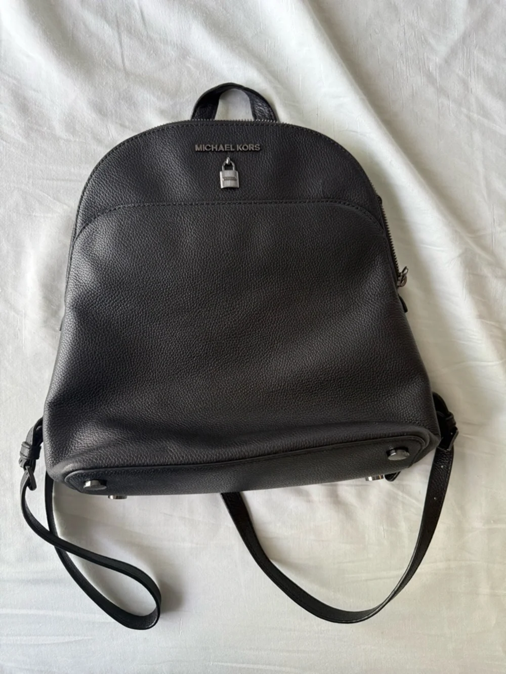 Michael Kors Black Leather Men's Belt Bag with Front Pocket - Picture 2 of 5